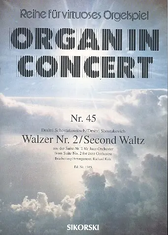 Cover: 9790003031439 | Walzer Nr.2 aus der Suite Nr.2 für Jazzorchester für Orgel | Buch