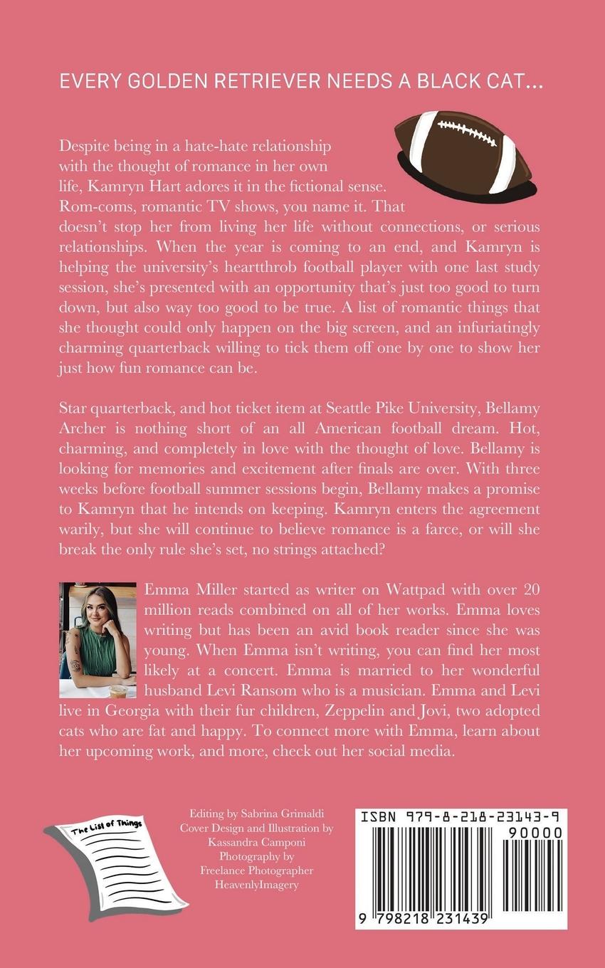 Rückseite: 9798218231439 | The List of Things. | Emma Miller | Taschenbuch | Paperback | Englisch