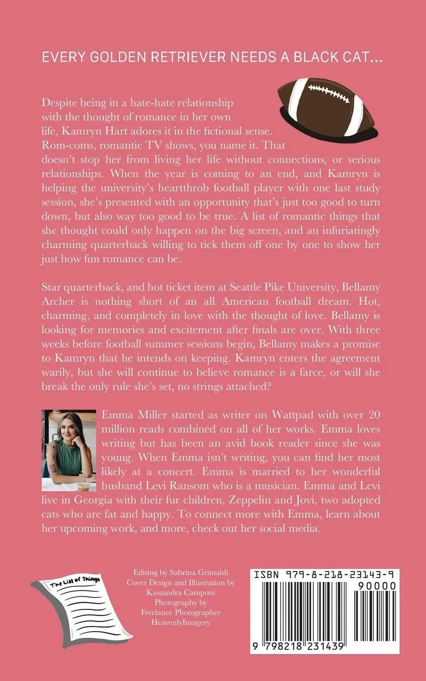 Rückseite: 9798218231439 | The List of Things. | Emma Miller | Taschenbuch | Paperback | Englisch