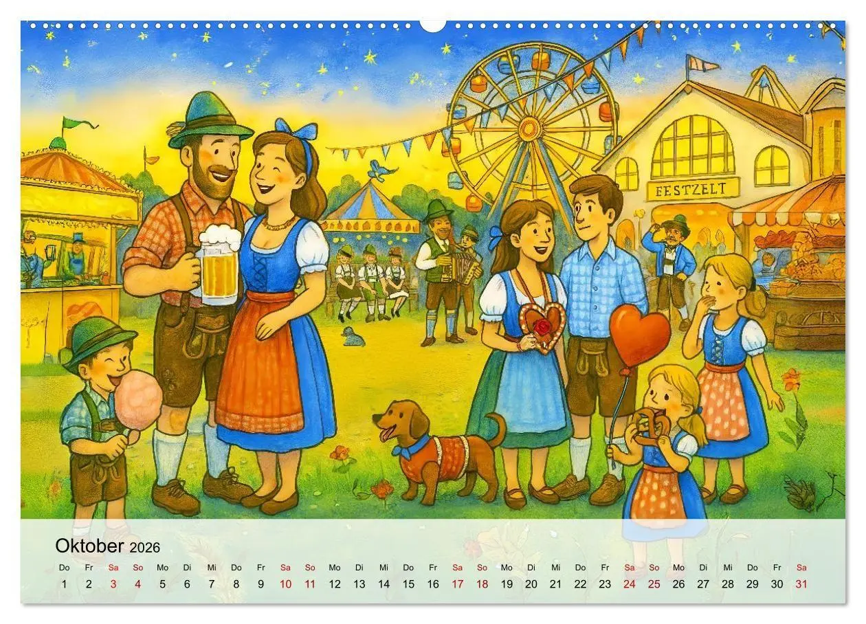 Bild: 9783516651539 | Bayrische Wimmelbilder - Wo Heimat lebendig wird (Wandkalender 2026...