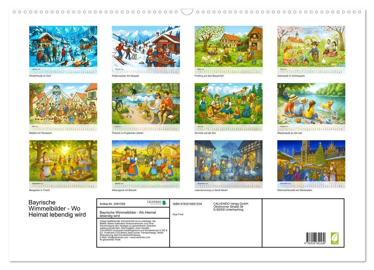 Bild: 9783516651539 | Bayrische Wimmelbilder - Wo Heimat lebendig wird (Wandkalender 2026...