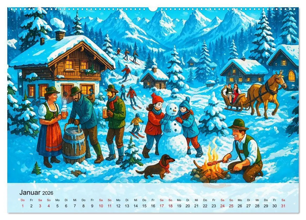 Bild: 9783516651539 | Bayrische Wimmelbilder - Wo Heimat lebendig wird (Wandkalender 2026...