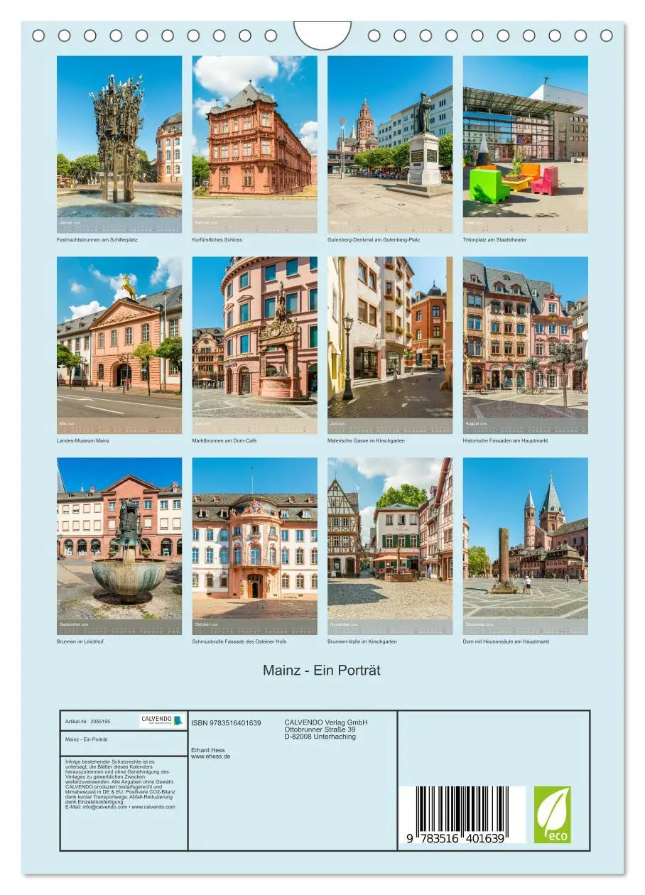 Bild: 9783516401639 | Mainz - Ein Porträt (Wandkalender 2026 DIN A4 hoch), CALVENDO...