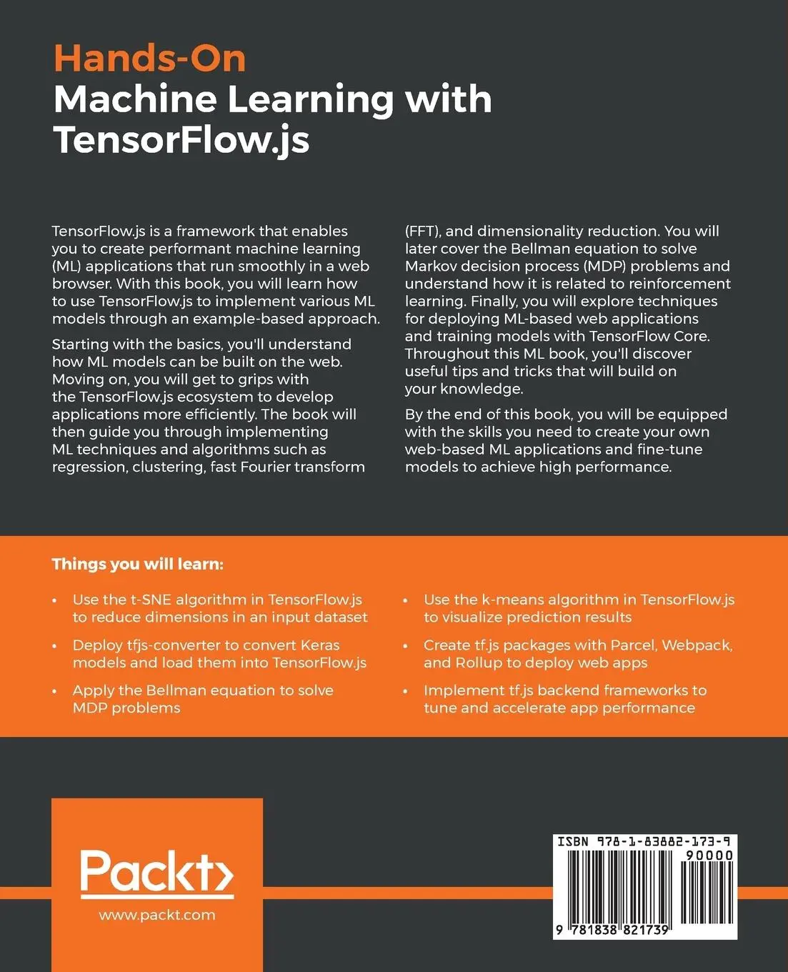 Rückseite: 9781838821739 | Hands-On Machine Learning with TensorFlow.js | Kai Sasaki | Buch