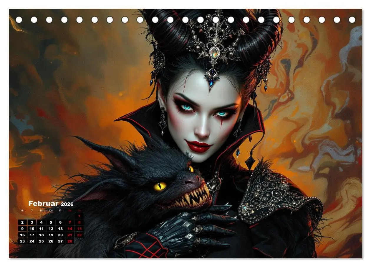 Bild: 9783457301739 | Goth Fantasie (Tischkalender 2026 DIN A5 quer), CALVENDO...