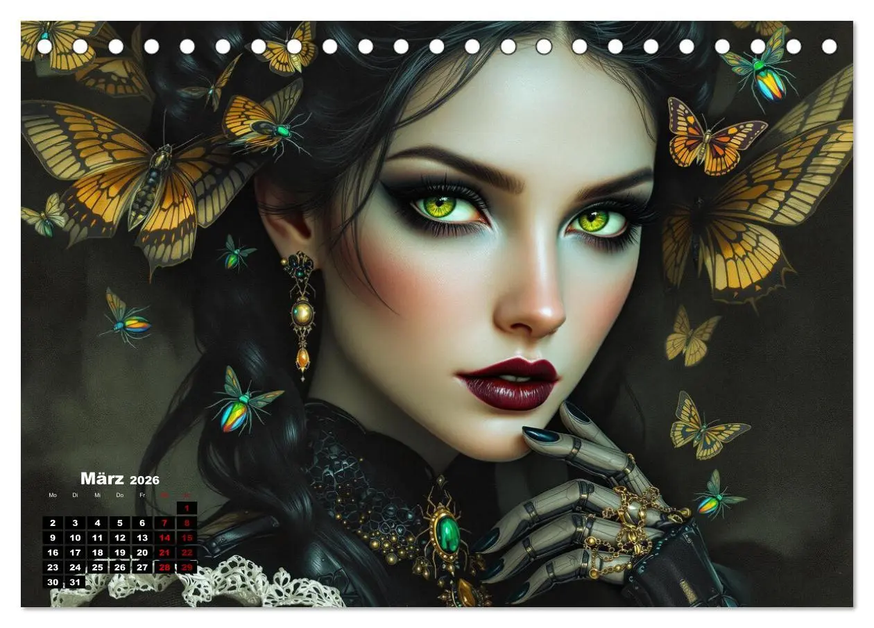 Bild: 9783457301739 | Goth Fantasie (Tischkalender 2026 DIN A5 quer), CALVENDO...