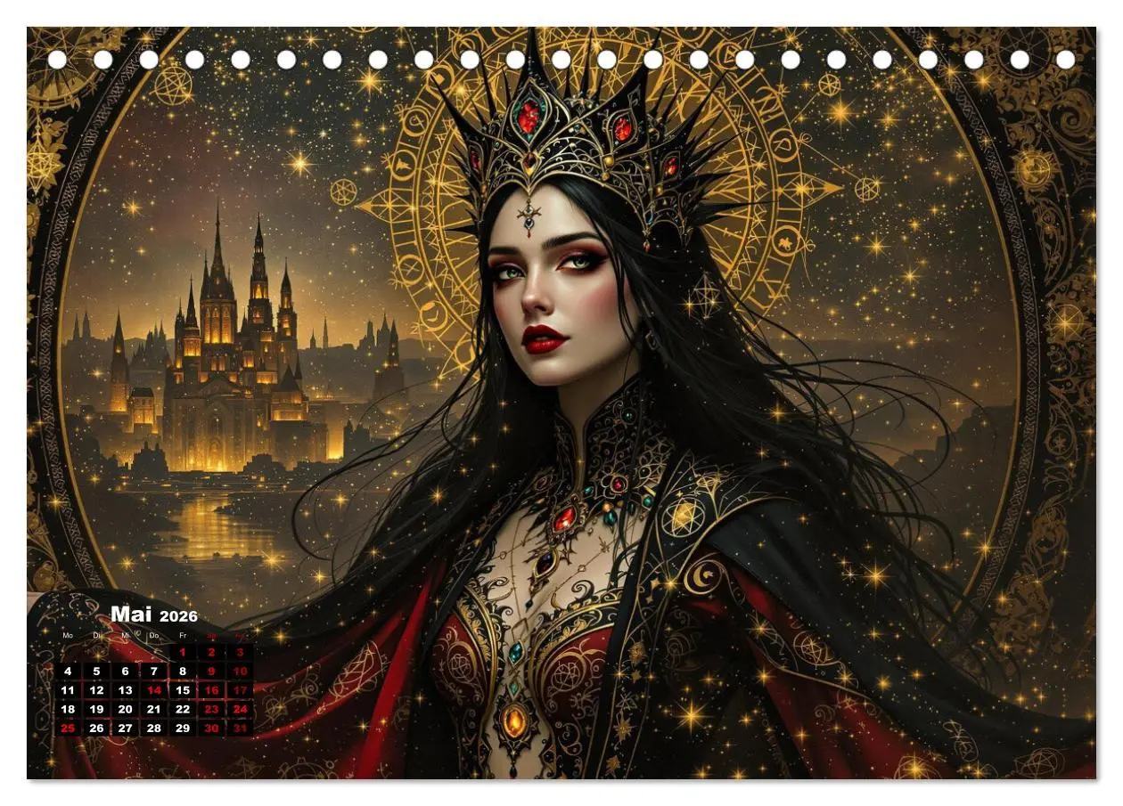 Bild: 9783457301739 | Goth Fantasie (Tischkalender 2026 DIN A5 quer), CALVENDO...