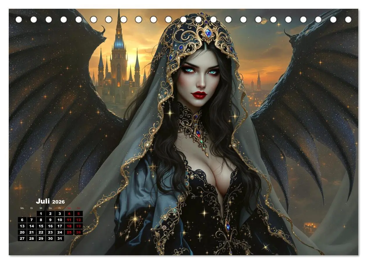 Bild: 9783457301739 | Goth Fantasie (Tischkalender 2026 DIN A5 quer), CALVENDO...