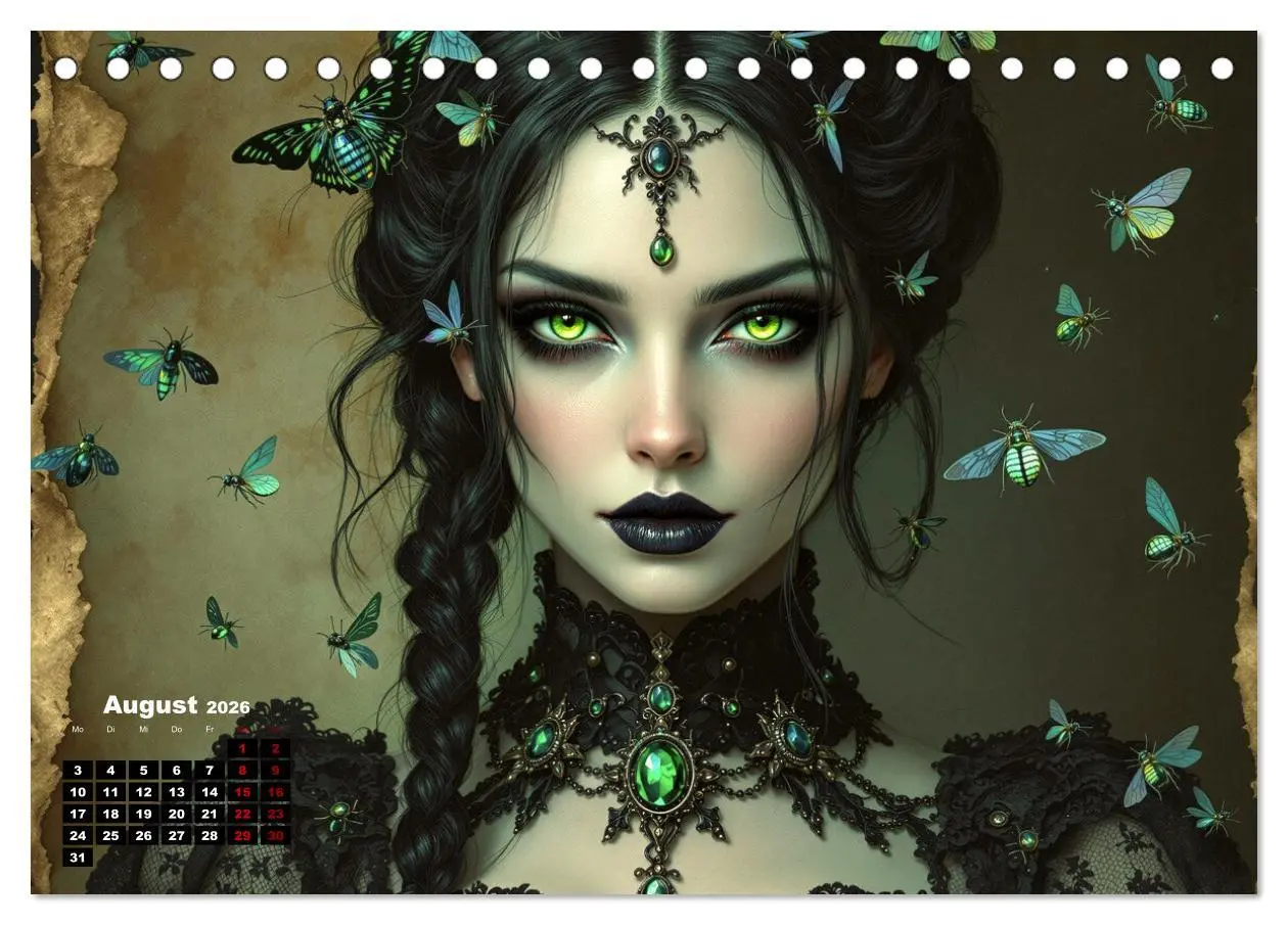 Bild: 9783457301739 | Goth Fantasie (Tischkalender 2026 DIN A5 quer), CALVENDO...