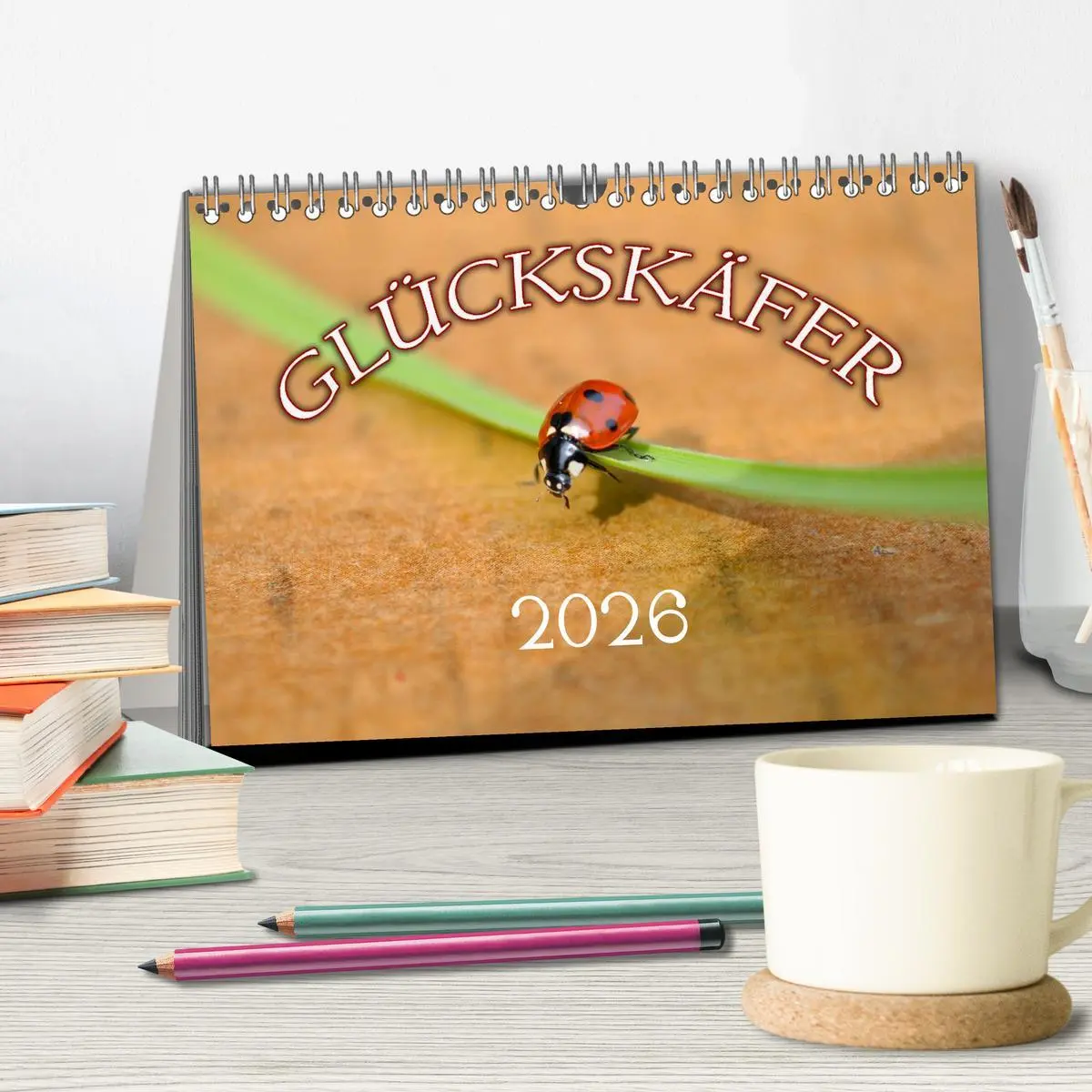 Bild: 9783516181739 | Marienkäfer 2026 (Tischkalender 2026 DIN A5 quer), CALVENDO...