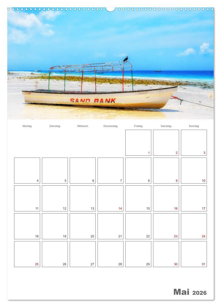 Bild: 9783516321739 | Sansibar - Traumreiseziel (hochwertiger Premium Wandkalender 2026...
