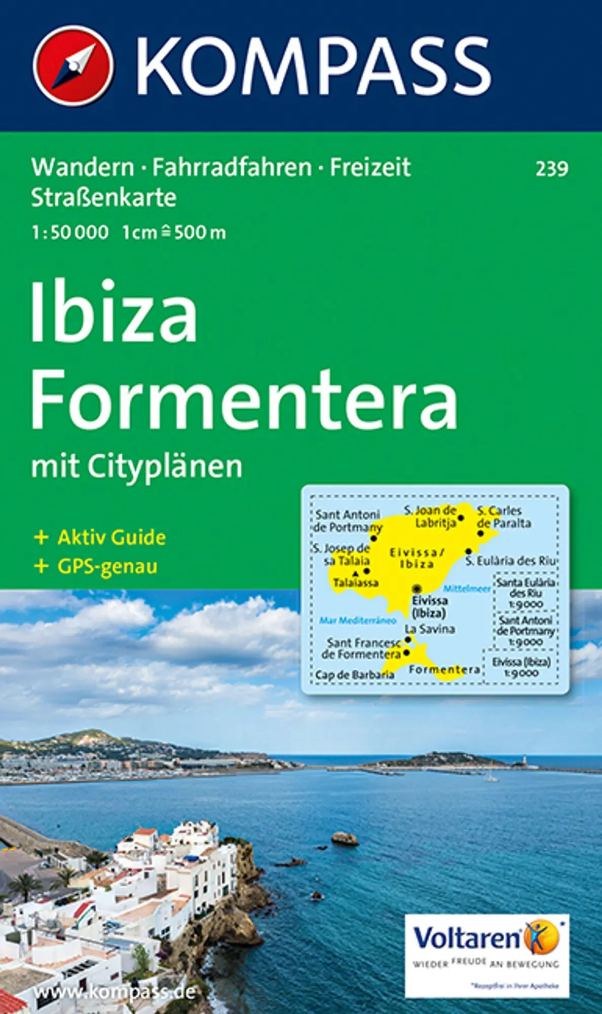 Cover: 9783854911739 | KOMPASS Wanderkarte 239 Ibiza, Formentera 1:50.000 | Gmbh | KUNST