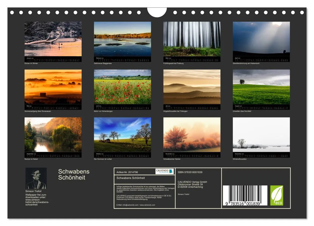 Bild: 9783516001839 | Schwabens Schönheit (Wandkalender 2026 DIN A4 quer), CALVENDO...