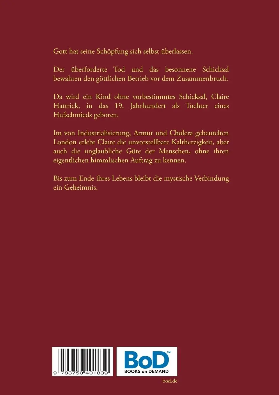 Rückseite: 9783750401839 | Kaltmamsell | oder: Als Gott zweifelte und auf Reisen ging | Weidig