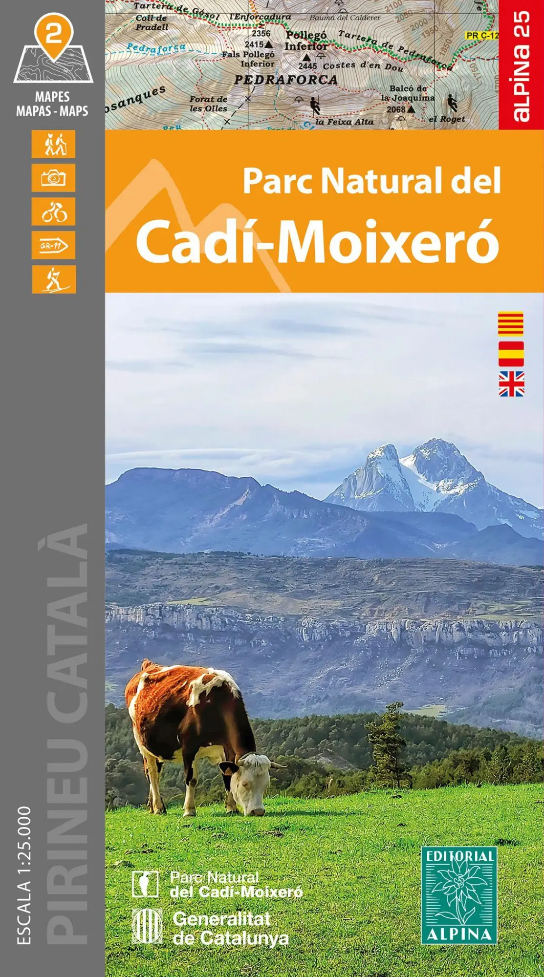 Cover: 9788470111839 | Parc Natural del Cadi-Moixero | 1:25000 | (Land-)Karte | Deutsch