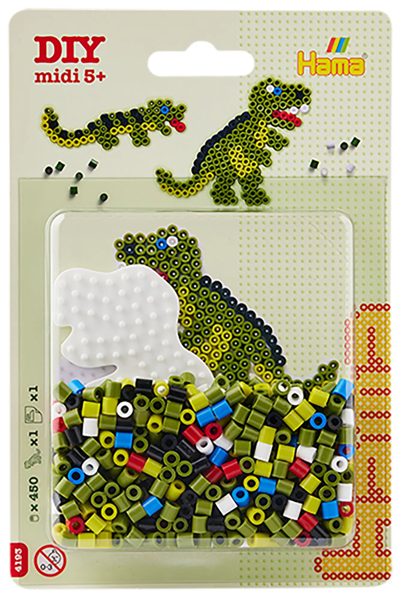 Cover: 28178041939 | Hama 4193 - Bügelperlen Dino, ca. 450 Perlen, Stiftplatte...