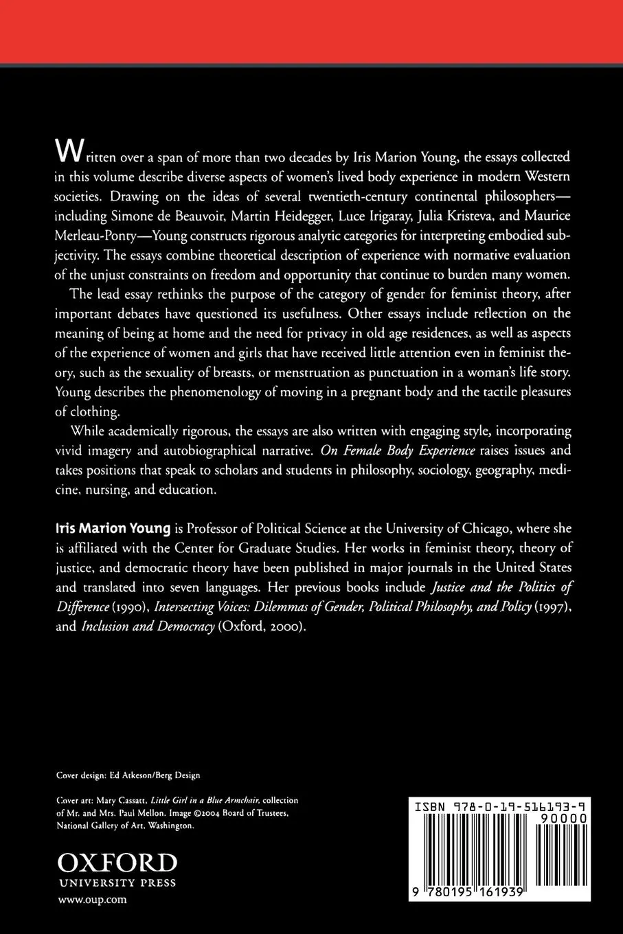 Rückseite: 9780195161939 | On Female Body Experience | Iris Young | Taschenbuch | Englisch | 2005