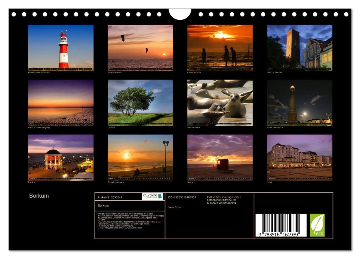 Bild: 9783516161939 | Borkum (Wandkalender 2026 DIN A4 quer), CALVENDO Monatskalender | 2026