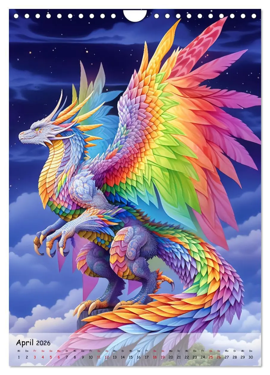 Bild: 9783516301939 | Geflügelte Hüter - Erleben Sie die Magie der Drachen (Wandkalender...