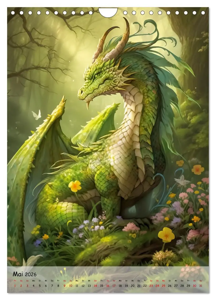 Bild: 9783516301939 | Geflügelte Hüter - Erleben Sie die Magie der Drachen (Wandkalender...