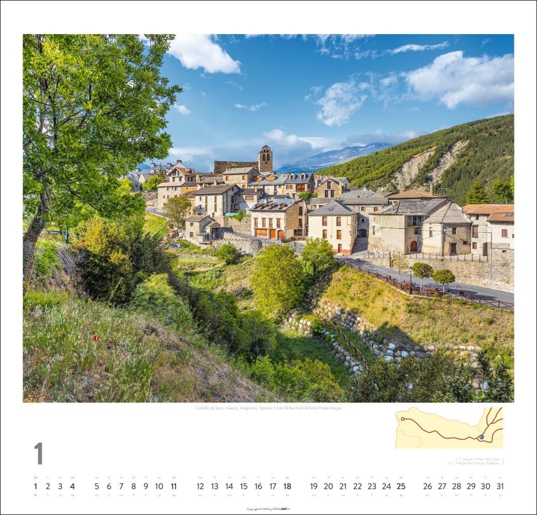 Bild: 9783839901939 | Auf dem Jakobsweg Kalender 2026 - El Camino | Kalender | Spiralbindung