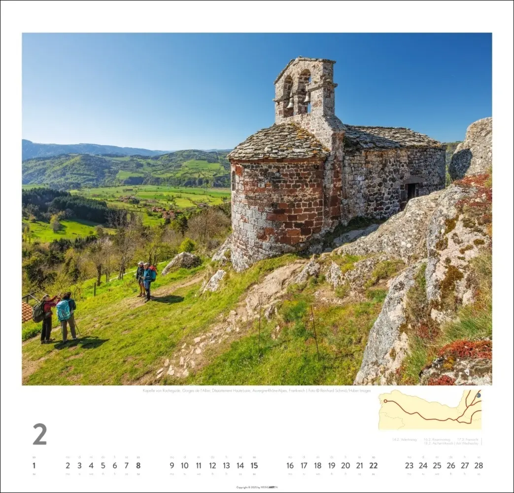 Bild: 9783839901939 | Auf dem Jakobsweg Kalender 2026 - El Camino | Kalender | Spiralbindung