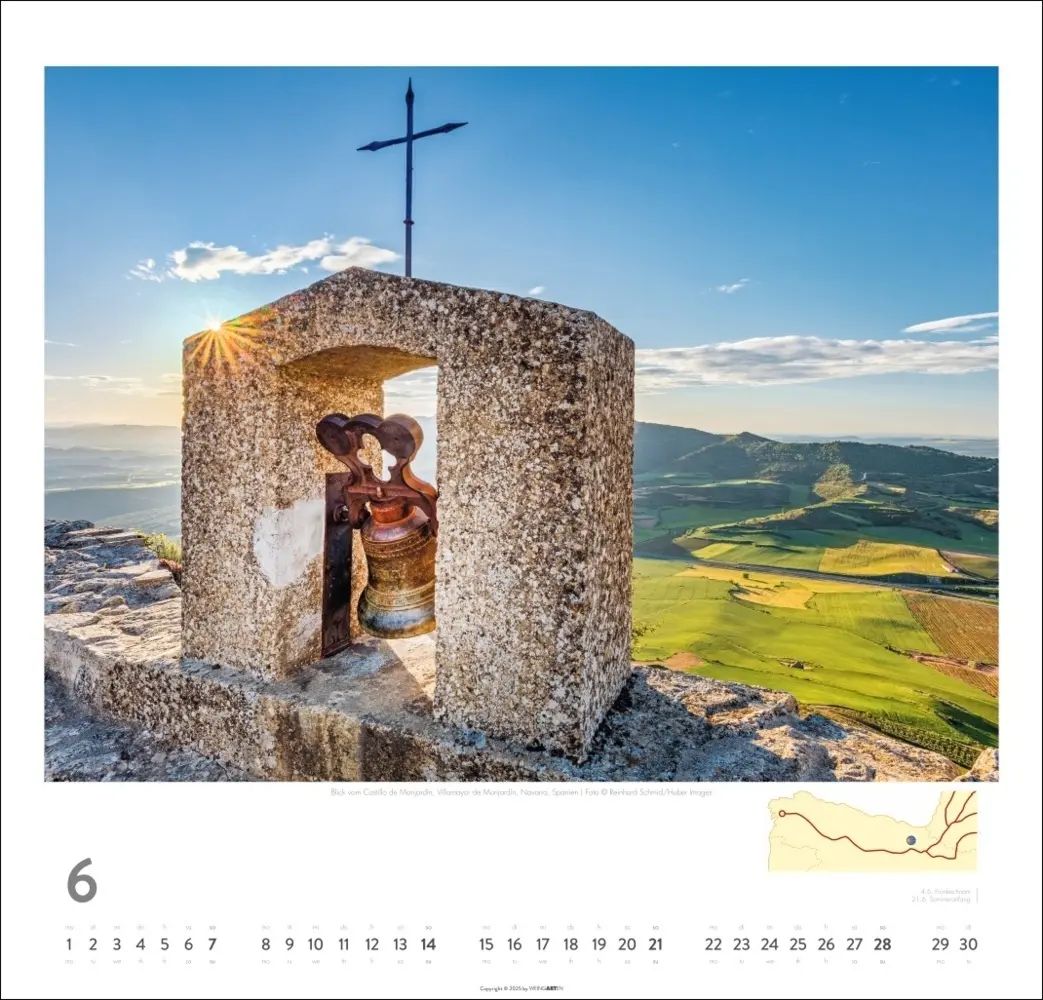 Bild: 9783839901939 | Auf dem Jakobsweg Kalender 2026 - El Camino | Kalender | Spiralbindung