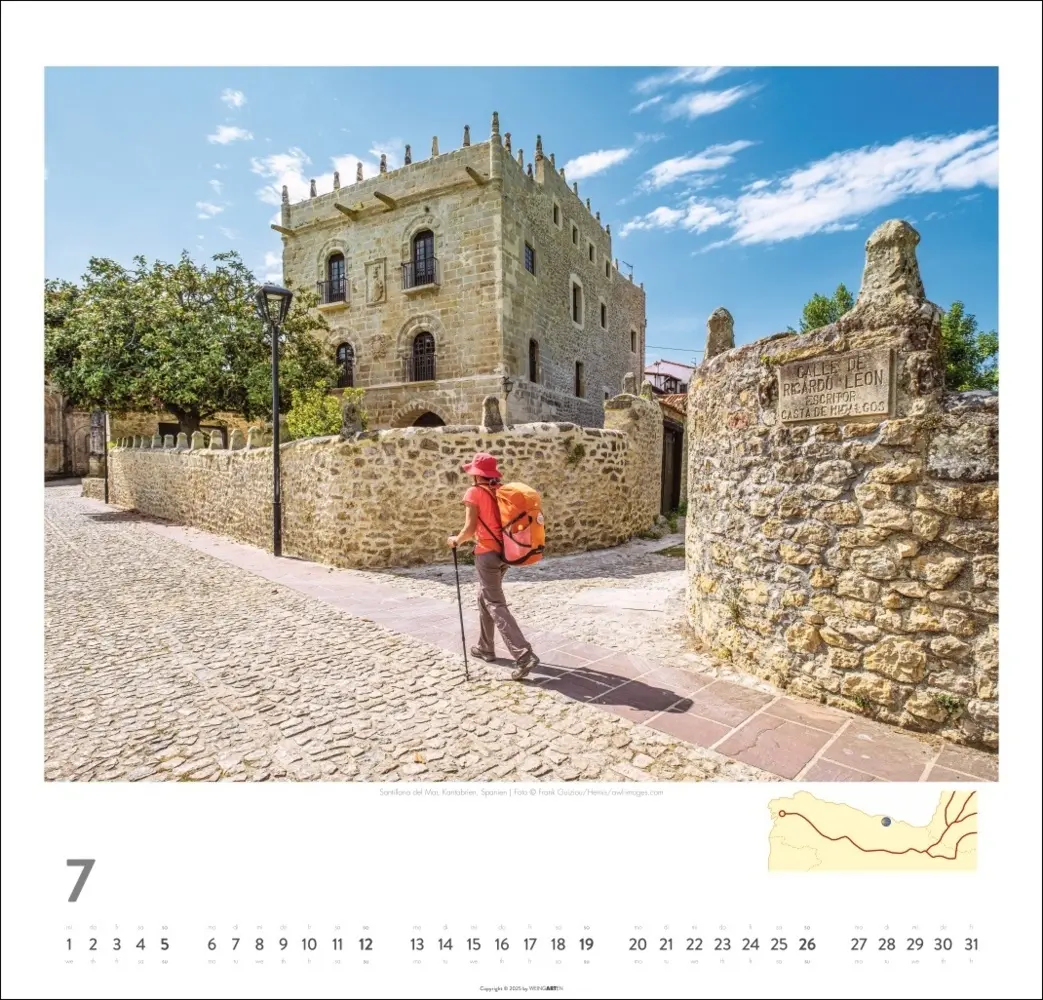 Bild: 9783839901939 | Auf dem Jakobsweg Kalender 2026 - El Camino | Kalender | Spiralbindung