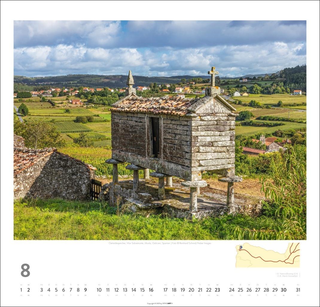 Bild: 9783839901939 | Auf dem Jakobsweg Kalender 2026 - El Camino | Kalender | Spiralbindung