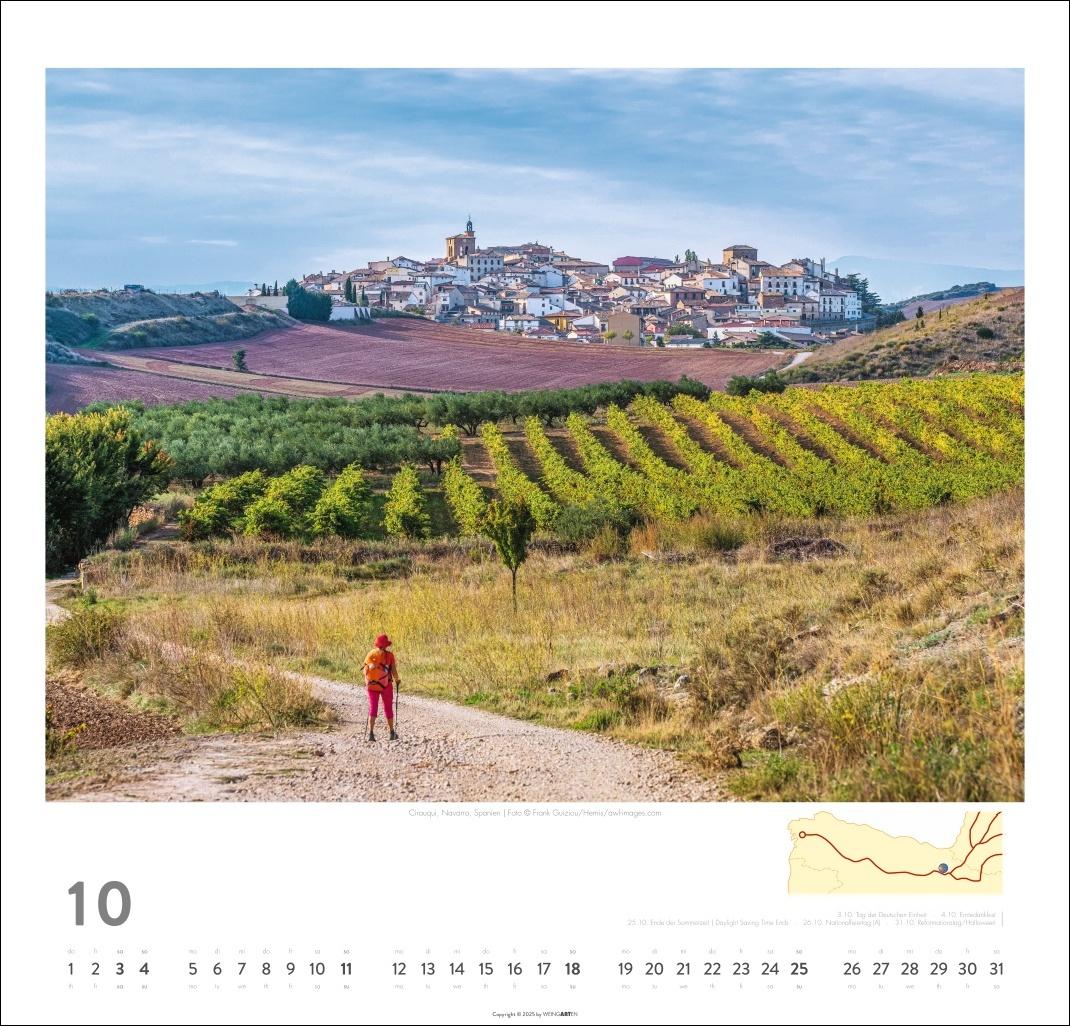 Bild: 9783839901939 | Auf dem Jakobsweg Kalender 2026 - El Camino | Kalender | Spiralbindung