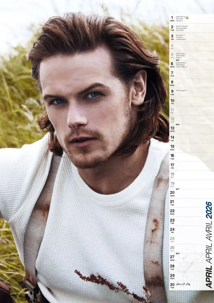 Bild: 9798893611939 | Sam Heughan Kalender 2026 | Der Star aus Outlander | Kalender | 14 S.