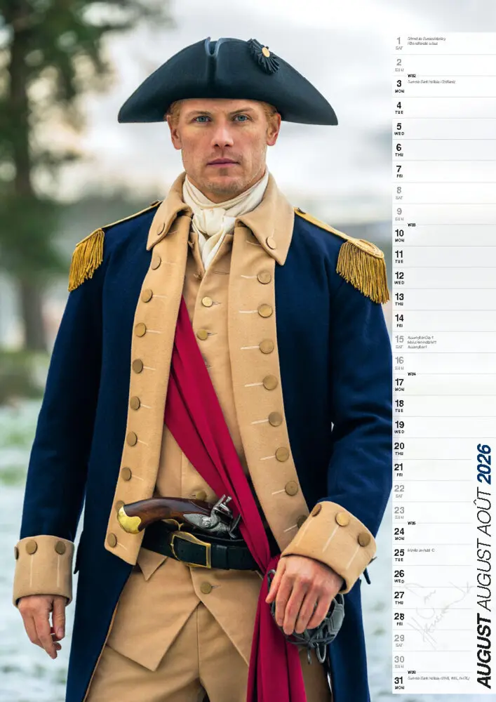 Bild: 9798893611939 | Sam Heughan Kalender 2026 | Der Star aus Outlander | Kalender | 14 S.