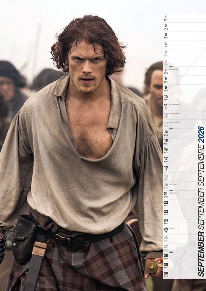 Bild: 9798893611939 | Sam Heughan Kalender 2026 | Der Star aus Outlander | Kalender | 14 S.
