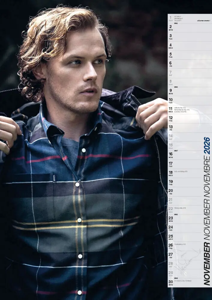 Bild: 9798893611939 | Sam Heughan Kalender 2026 | Der Star aus Outlander | Kalender | 14 S.