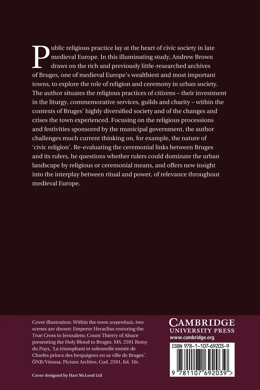 Rückseite: 9781107692039 | Civic Ceremony and Religion in Medieval Bruges C.1300 1520 | Brown