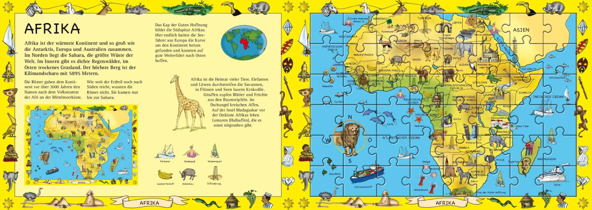 Bild: 9783849932039 | Mein Atlas-Puzzlebuch für Kinder ab 6 Jahren | Friedemann Bedürftig