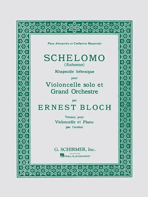 Cover: 9780793552139 | Schelomo | Cello and Piano | E. Bloch | Taschenbuch | Buch | Englisch