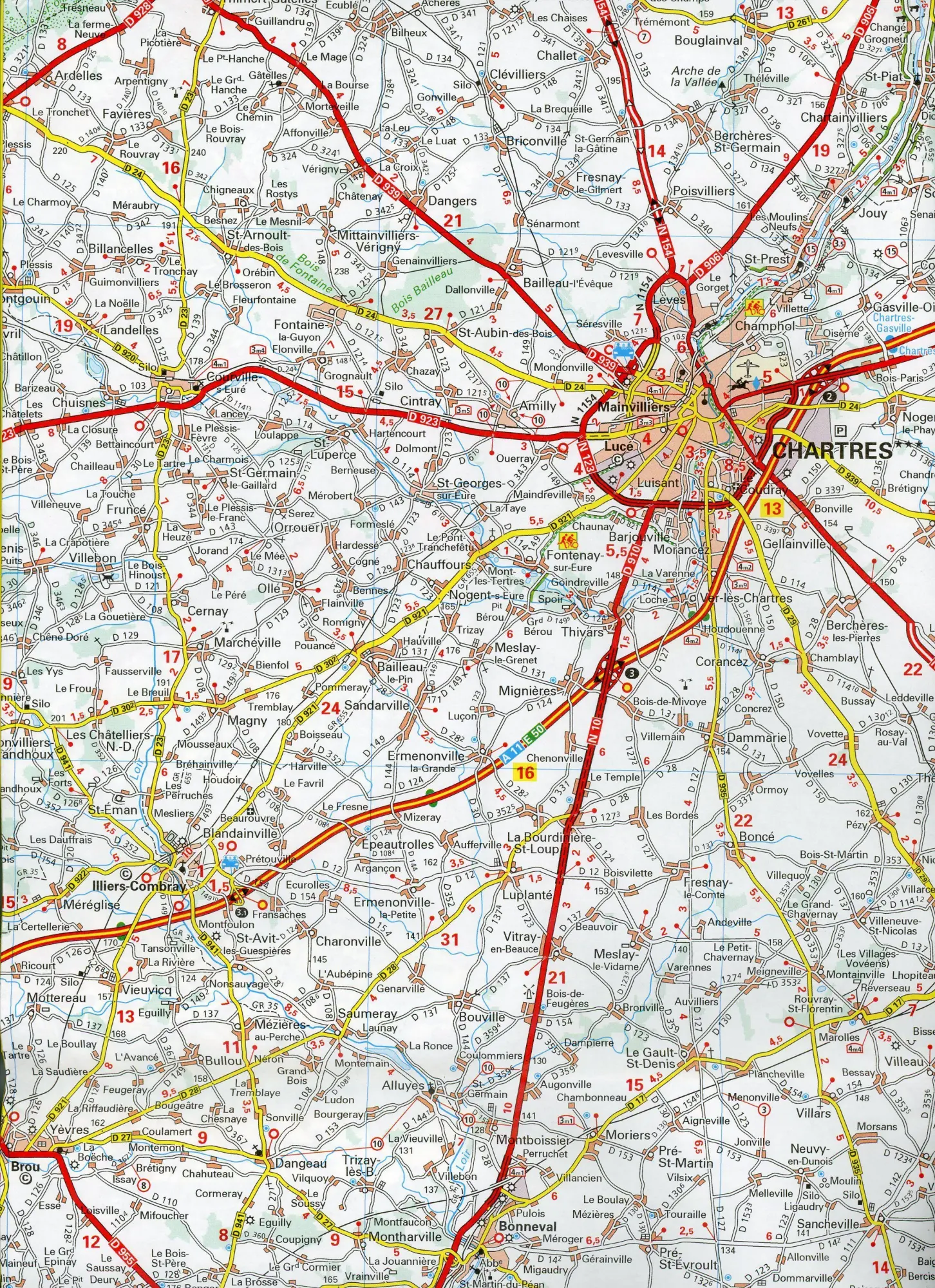 Bild: 9782067202139 | Eure-et-Loir, Paris, Yvelines - Michelin Local Map 311 | Michelin