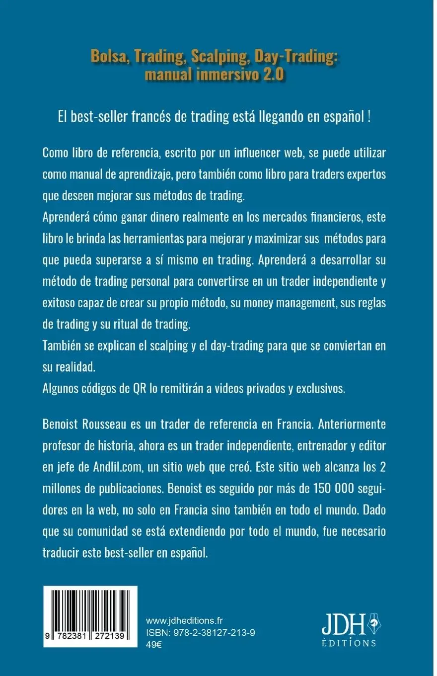 Rückseite: 9782381272139 | CONVIERTÁSE EN TRADER PROFESIONAL | Benoist Rousseau | Taschenbuch
