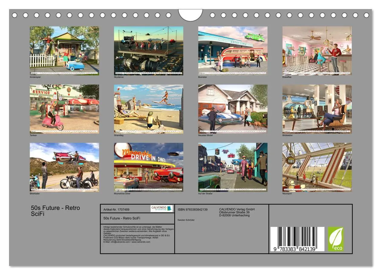 Bild: 9783383842139 | 50s Future - Retro SciFi (Wandkalender 2025 DIN A4 quer), CALVENDO...