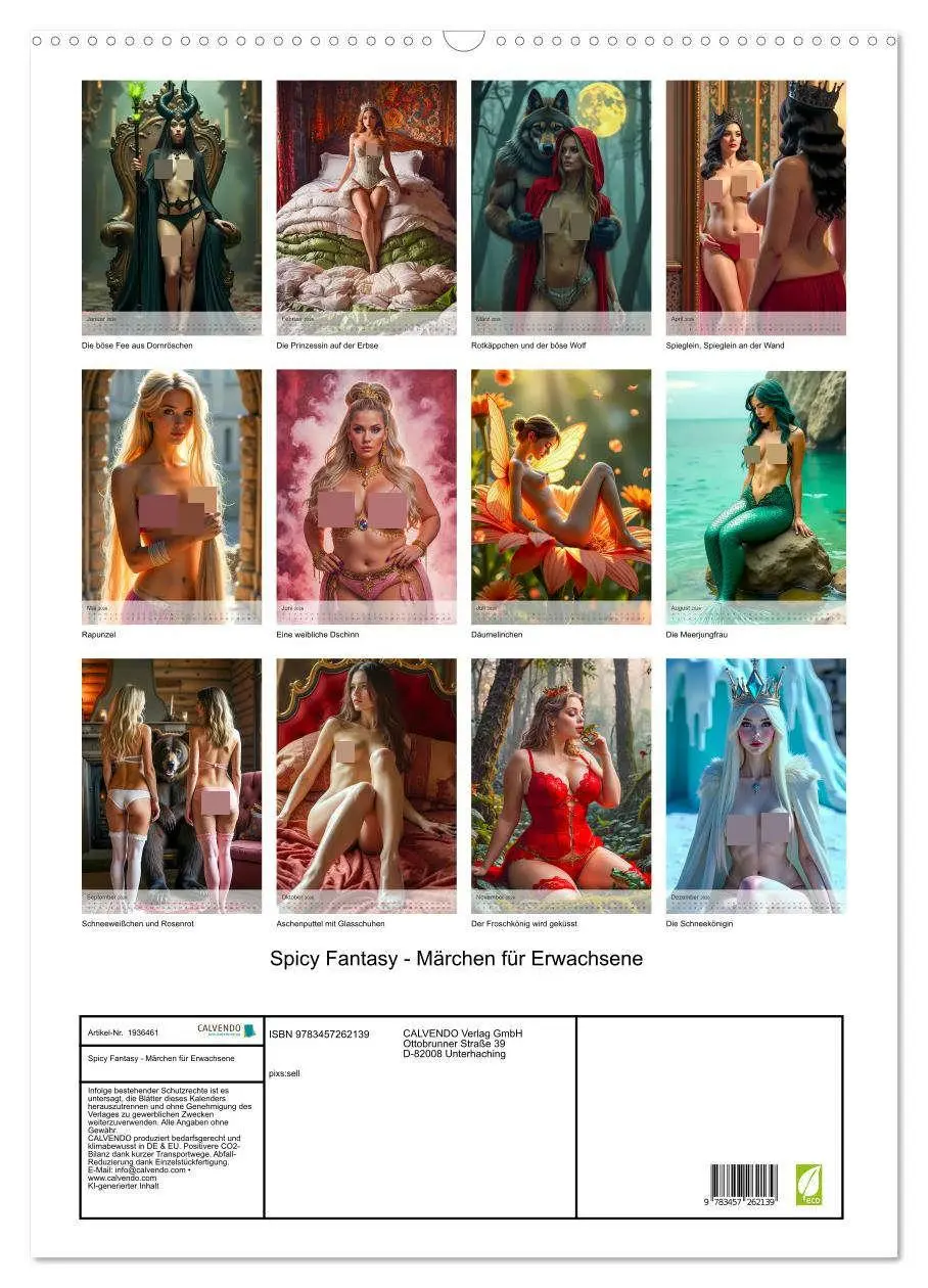 Bild: 9783457262139 | Spicy Fantasy - Märchen für Erwachsene (Wandkalender 2026 DIN A2...