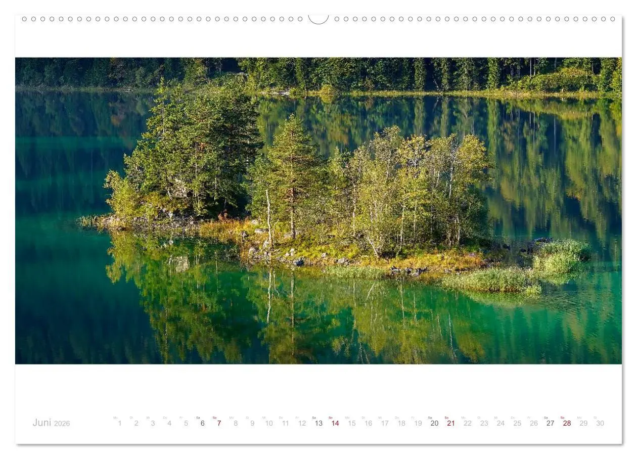 Bild: 9783516042139 | Unterwegs am Eibsee (Wandkalender 2026 DIN A2 quer), CALVENDO...
