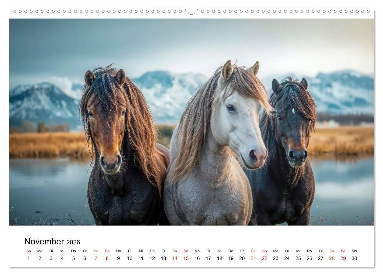 Bild: 9783516662139 | Islandpferde - Freiheit im Blick (Wandkalender 2026 DIN A2 quer),...