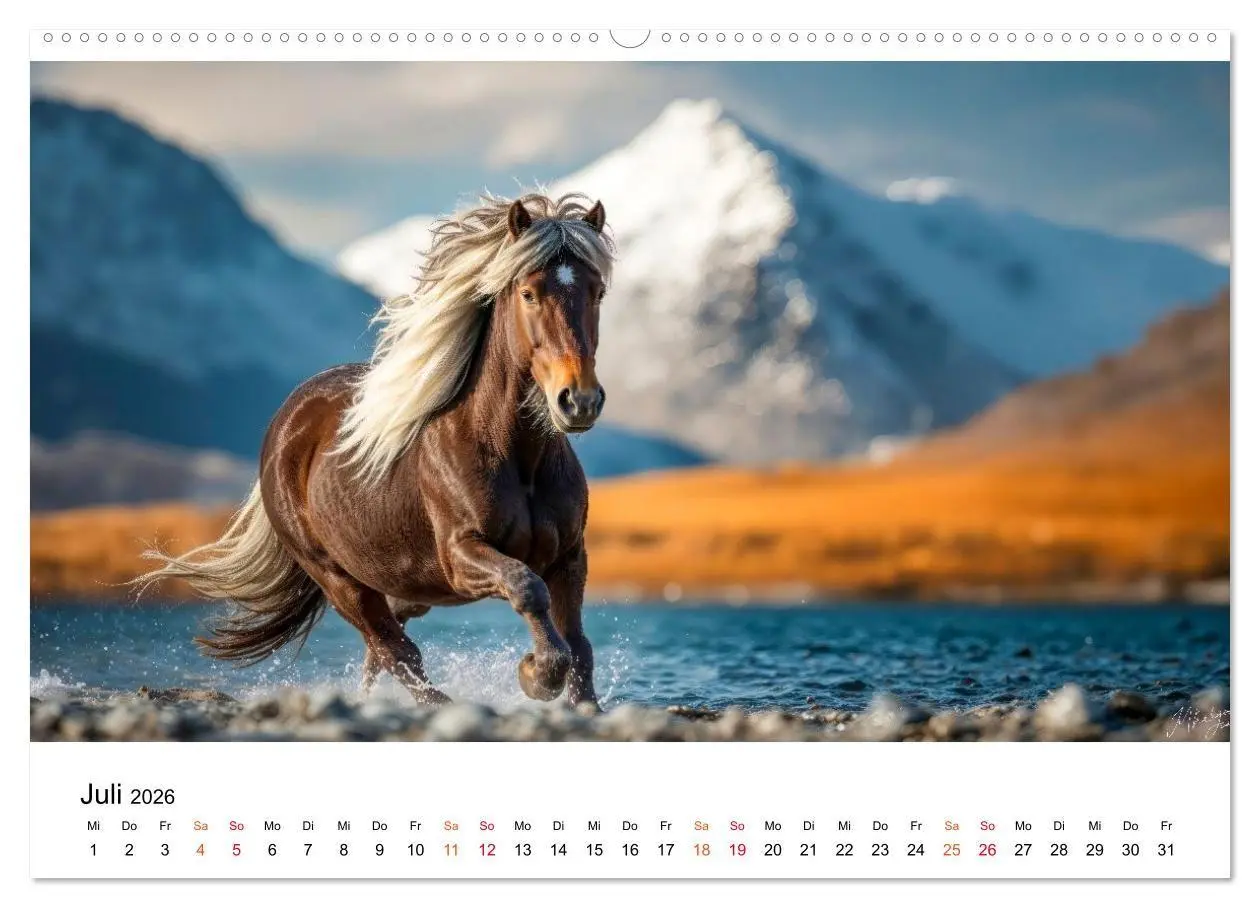 Bild: 9783516662139 | Islandpferde - Freiheit im Blick (Wandkalender 2026 DIN A2 quer),...