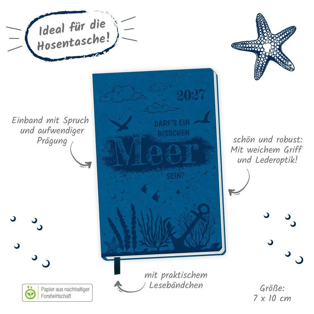 Bild: 4251901512239 | TRÖTSCH - Taschenkalender A7 Soft Touch Maritim 2027 | KG | Kalender