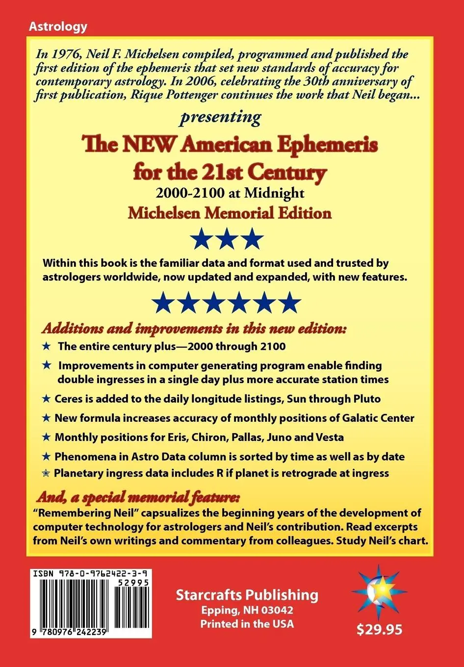 Rückseite: 9780976242239 | The New American Ephemeris for the 21st Century 2000-2100 at...