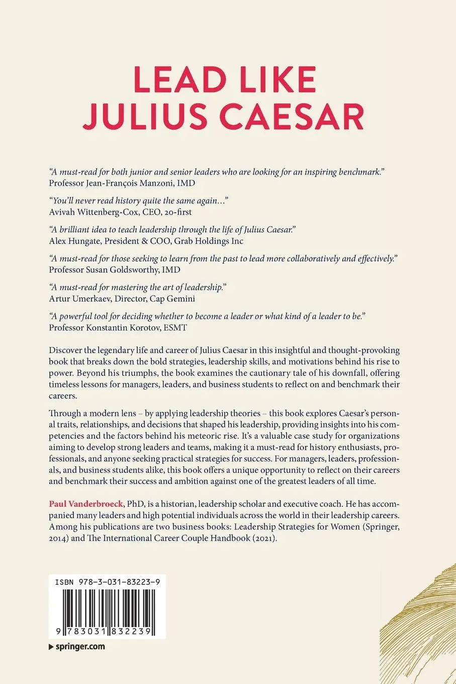Rückseite: 9783031832239 | Lead Like Julius Caesar | Paul Vanderbroeck | Taschenbuch | xix | 2025