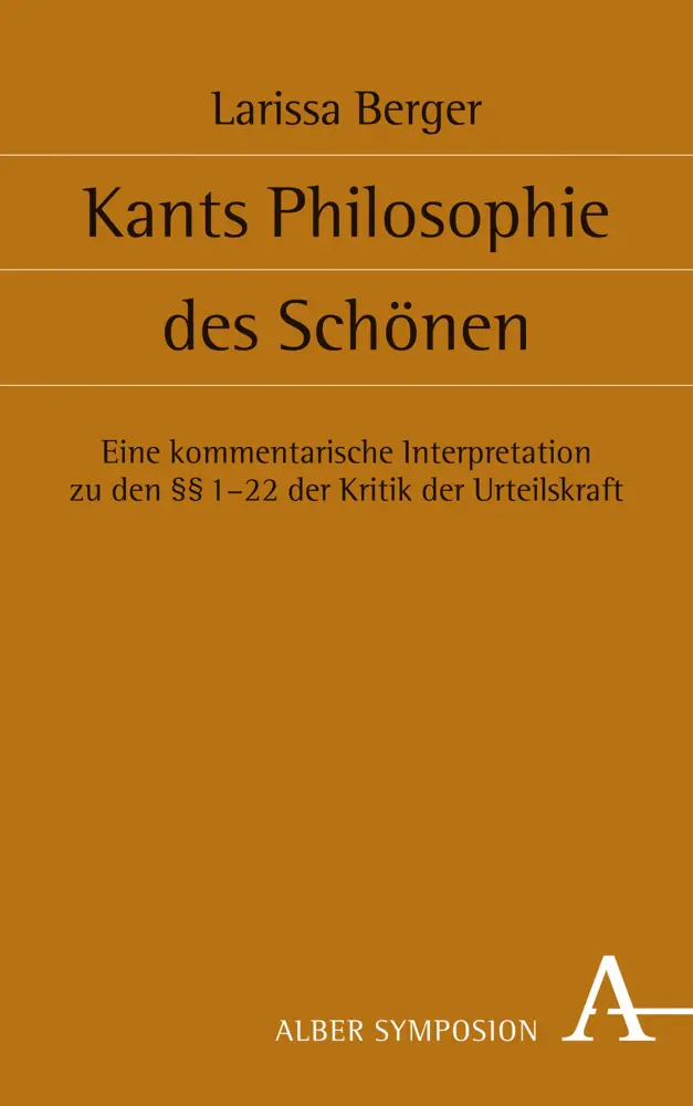 Cover: 9783495492239 | Kants Philosophie des Schönen | Larissa Berger | Buch | 1286 S. | 2022