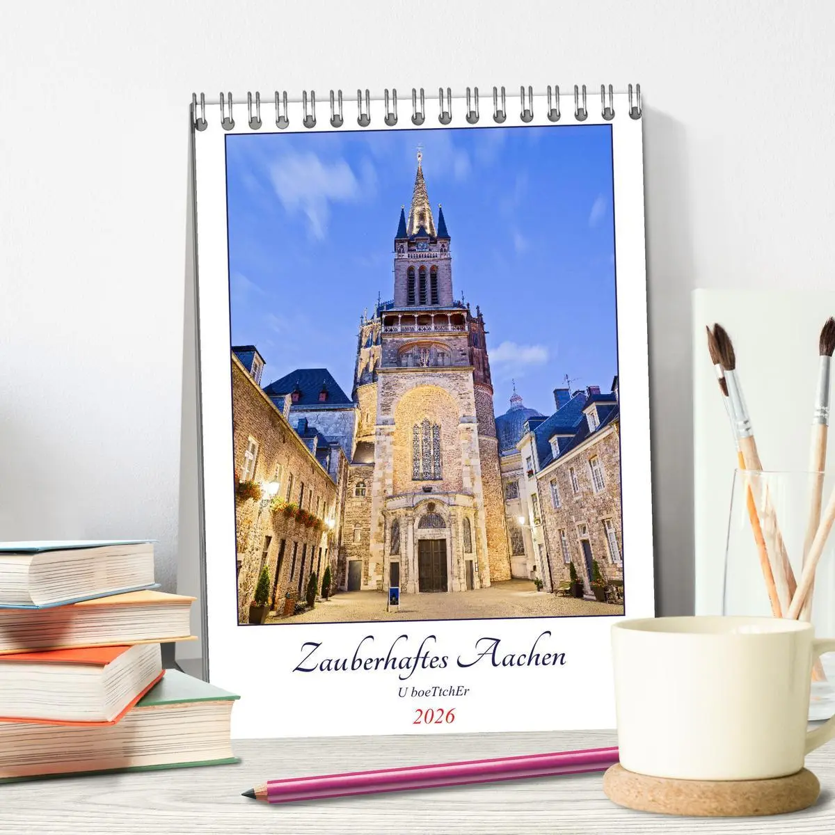 Bild: 9783516342239 | Zauberhaftes Aachen (Tischkalender 2026 DIN A5 hoch), CALVENDO...