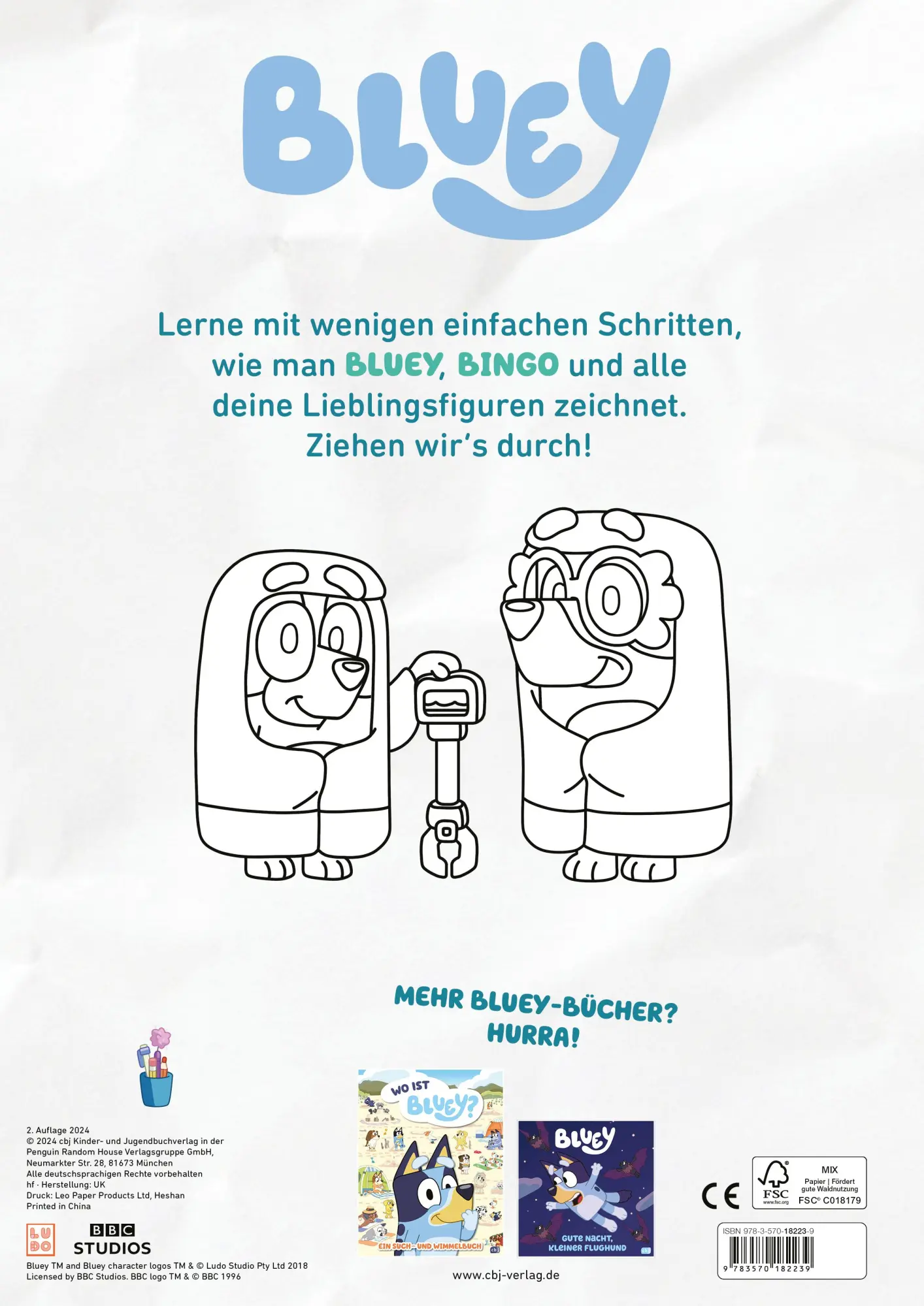 Bild: 9783570182239 | BLUEY - Zeichnen lernen | Mit 48 Seiten Zeichenspaß | Taschenbuch